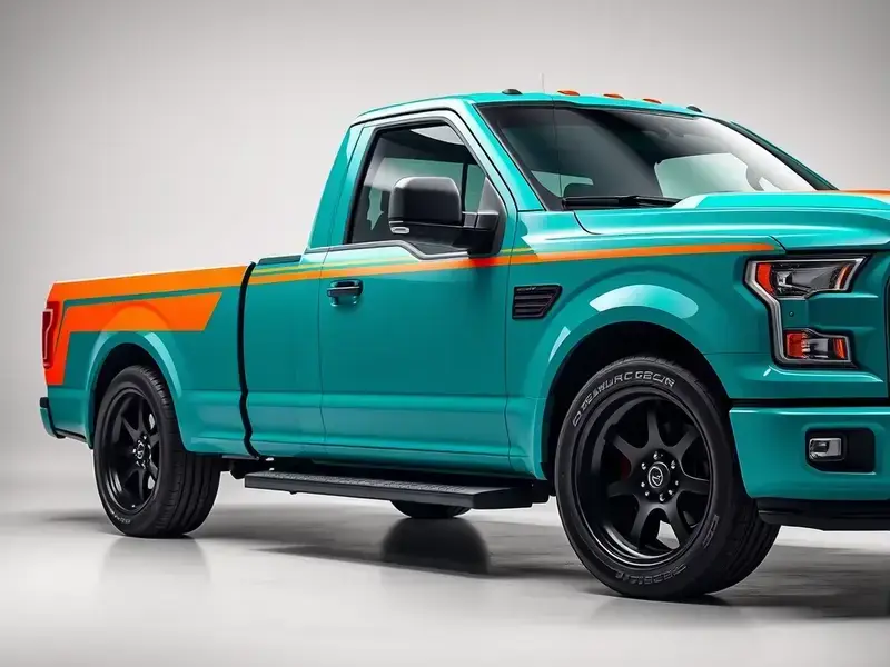 Professional truck striping and lettering