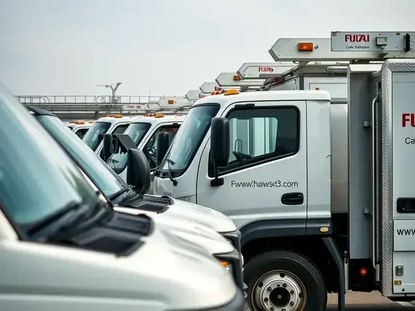 Fleet graphics on multiple trucks
